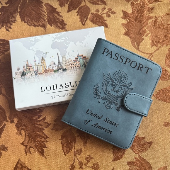 LOHASLIFE Handbags - 🛂 LOHASLIFE U.S. Passport Holder – Blue | RFID Travel Wallet w/ AirTag Slot